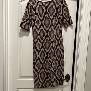 Purple Snakeprint Pink Tartan Dress